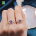C&H Customized Design Anti Tarnish Evil Eye Ring Hollow Zircon Crystal Devil Eye Hand Ring
