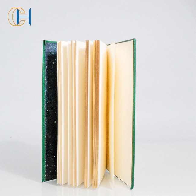 C&H Customized Logo Green Zodiac Crystal-Embedded B5 Notebook Gemstone Center Astrology Enthusiasts
