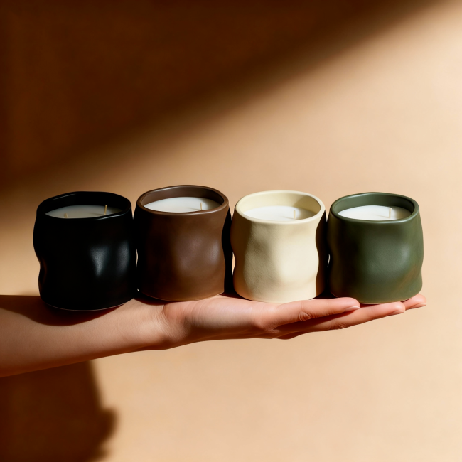 C&H Wholesale Bestselling Soy Wax Scented Candles Custom Brand Gift Box Set Various Colors Irregular Wax Candle
