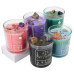C&H Crystal Soy Wax Round Air Freshening Scented Candle Long Lasting Fresh Air with Wooden Wick Essential Oil Candle Jar