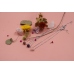C&H Customized Sterling Silver Chain Natural Stone Beaded Necklace Multi Color Round Crystal Beaded Pendant Necklace