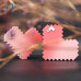 C&H Pink Heart Shape Candles Home Fragrance Cement Pink Heart Branded Candle Holder for Home Deco