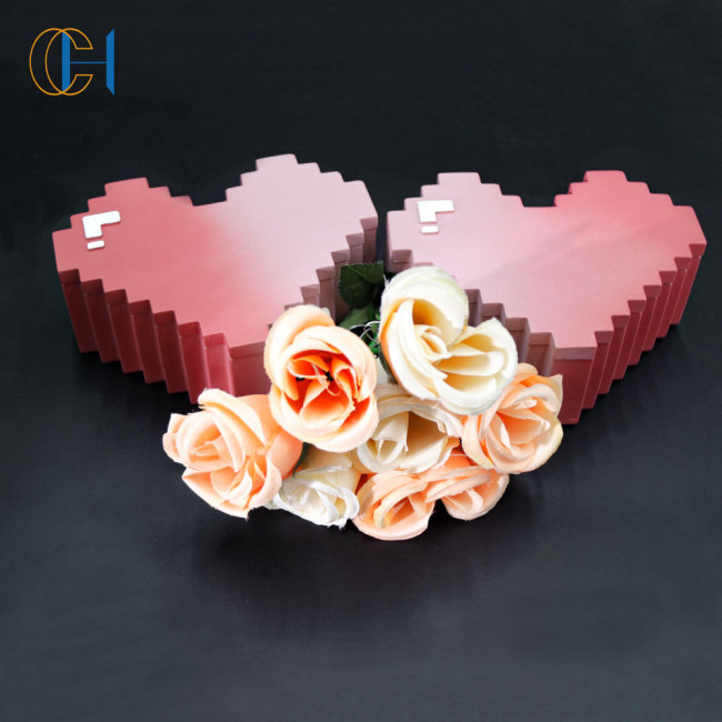 C&H Pink Heart Shape Candles Home Fragrance Cement Pink Heart Branded Candle Holder for Home Deco