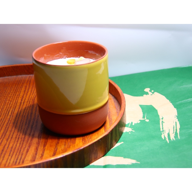 C&H Wholesale Terracotta Soy Wax Candle Holder Scented Wax Jar Crystal Porcelain Candle Container Ceramic Candle Cup