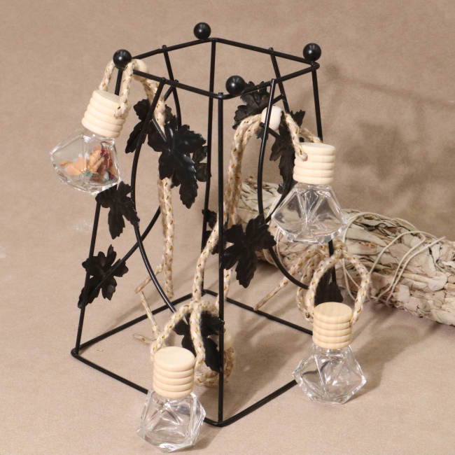 C&H Delicate Design Car Perfume Bottle 10ml Car Perfume Diffuser Bottle Car Perfume Bottle with Clips