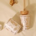 C&H Luxury White Glass Diffuser Set Gold Roman Pattern White Glass Scented Candle Home Scenting