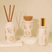 C&H Luxury White Glass Diffuser Set Gold Roman Pattern White Glass Scented Candle Home Scenting