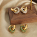 C&H Customized New Fashion Crystal Zircon Hoop Earring 18k Gold Plated Cubic Zircon Crystal Earring for Lady
