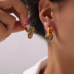 C&H Customized New Fashion Crystal Zircon Hoop Earring 18k Gold Plated Cubic Zircon Crystal Earring for Lady