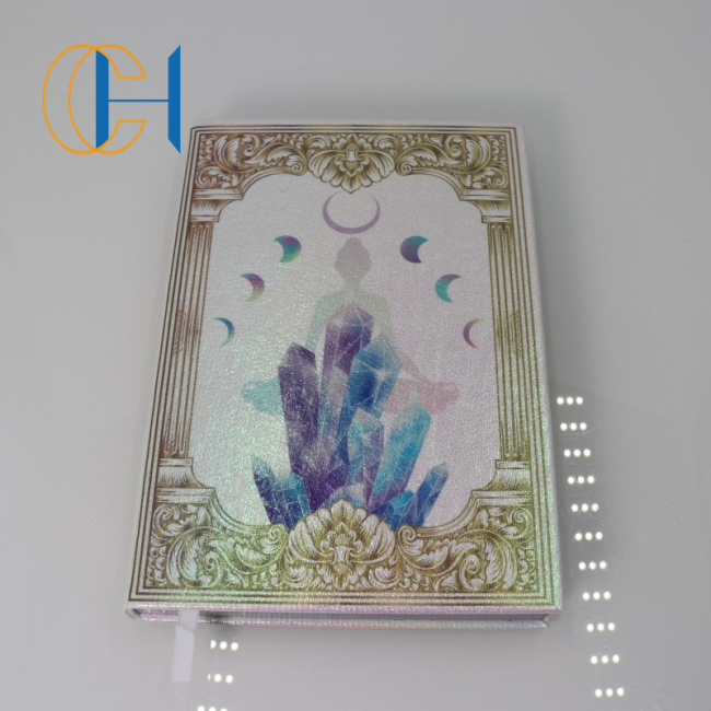 C&H Customizable Luxury Leather Cover Notebook Original Design Crystal Yoga Lover Custom Diary with Personalizable Inner Page