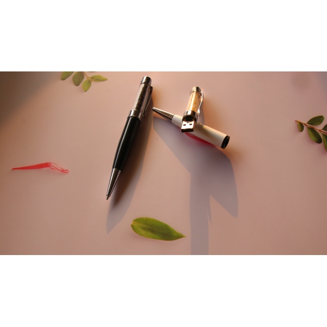 C&H Best Selling Customized Crystal Metal Usb Logo Ballpoint Pen Drive 2Gb 4Gb 8Gb Pen Usb Flash Drive Business Gift Memory Disk