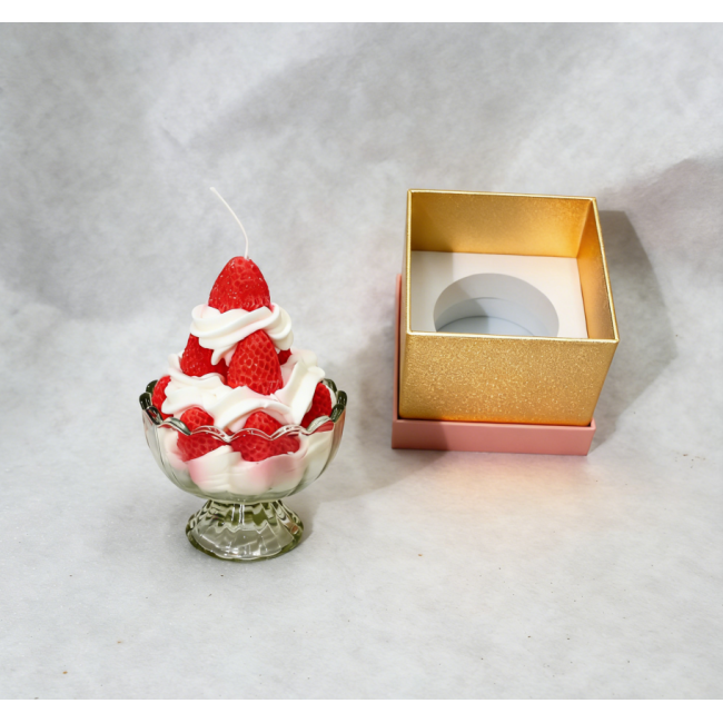 C&H Strawberry Cream Tower Handmade Soy Wax Scented Candle Private Label Scented Scented Candle For Gift