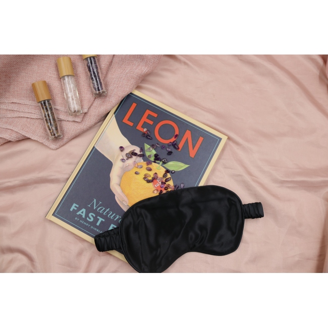 C&H Custom Eye Mask Gift Set Eye Mask Storage High Quality Real Silk Crystal Eye Mask for Adult