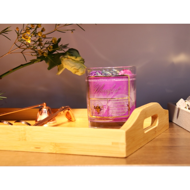 C&H Home Deco Personalized Logo Luxury Healing Crystal Infused Scented Chakra Soy Wax Candle