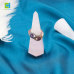 C&H Customized Design Natural Crystals Healing Stones Jewelry Hexagonal Prisms Ring Holder Selenite Crystal Jewelry Holder Stand