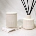 C&H Empty Ceramic Cement Round Reed Diffuser Bottle Scented Candle Jar Room Spray Set With Stopper