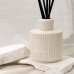 C&H Empty Ceramic Cement Round Reed Diffuser Bottle Scented Candle Jar Room Spray Set With Stopper
