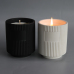 C&H Customized Scented Soy Wax Candle Jar With Lid Ceramic Vertical Grain Candle for Home Deco
