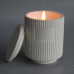 C&H Customized Scented Soy Wax Candle Jar With Lid Ceramic Vertical Grain Candle for Home Deco
