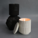 C&H Customized Scented Soy Wax Candle Jar With Lid Ceramic Vertical Grain Candle for Home Deco