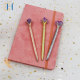 C&H Customized Logo Crystal Pens High Quality Crystal Citrine Amethyst Agate Gravel Energy Healing Crystal Pen