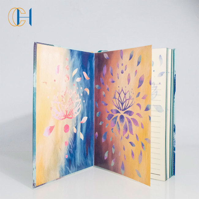 C&H Logo Customized Crystal-Inlaid Embroidered Journal for Business Symposium Attendees Notebook