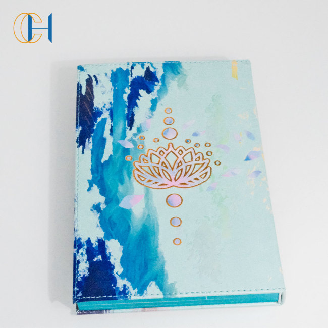 C&H Logo Customized Crystal-Inlaid Embroidered Journal for Business Symposium Attendees Notebook