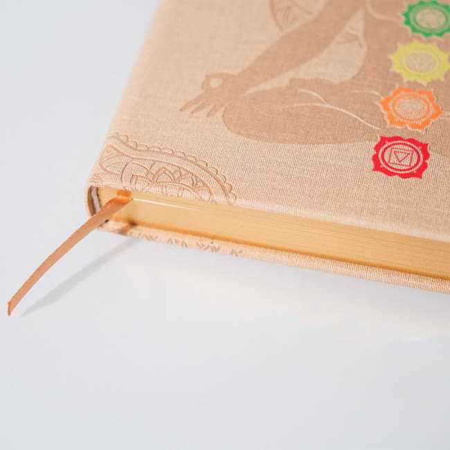 C&H New Arrival Pu Leather Notebook Festival Gift Customized Chakra Design Spirit Healing Natural Crystal Journal