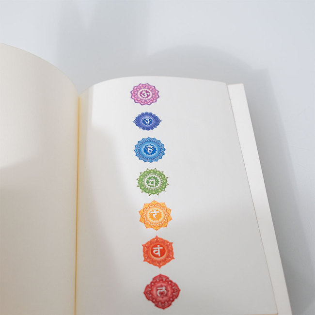 C&H New Arrival Pu Leather Notebook Festival Gift Customized Chakra Design Spirit Healing Natural Crystal Journal