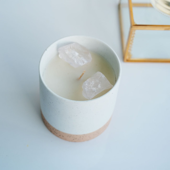 C&H Aromatherapy Candle Manufacturer Scented Wax Soy Wax Candle Ceramic Cup Ornament Fragrance Gift