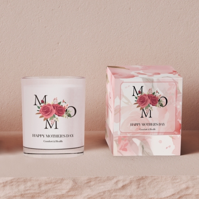 C&H Hot Sale Christmas Custom Logo Cylindrical Aromatherapy Smokeless Candle Romantic Scented Candles with Gift Box
