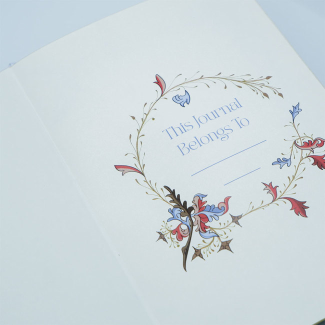 C&H Festival Gift Floral Embroidery Leather Journal | Intricate Flower-Patterned Notebook Stitched Cover for Daily Writing