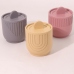 C&H New Nordic Design Custom Concrete Empty Candle Jar With Lid Colored Pink Yellow Candle Jar