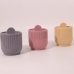 C&H New Nordic Design Custom Concrete Empty Candle Jar With Lid Colored Pink Yellow Candle Jar