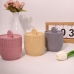 C&H New Nordic Design Custom Concrete Empty Candle Jar With Lid Colored Pink Yellow Candle Jar