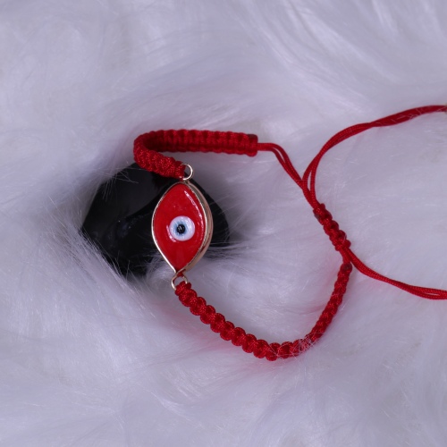 C&H Rope String Evil Eye Charm Bracelet Handmade Black String Devil Eye Charm Bracelet