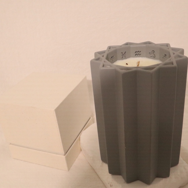 C&H Modern Concrete Cement Candle Holder Geometric Design Minimalist Home Decor for Living Room Luxury Gift Private Label