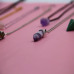 C&H Customized Design Purple natural stone necklace Handmade Healing Stone Pendant Necklace For Gift