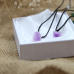 C&H Customized Design Purple natural stone necklace Handmade Healing Stone Pendant Necklace For Gift