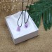 C&H Customized Design Purple natural stone necklace Handmade Healing Stone Pendant Necklace For Gift