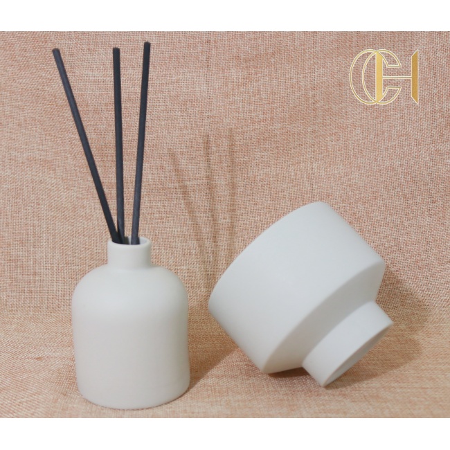 CHHC Customized Logo Ceramic Candle Jar Reed Diffuser Jar Set Home Deco