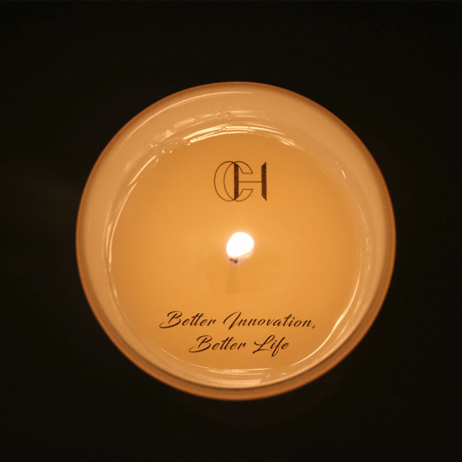 C&H Customized Hot Selling Aromatherapy Candle Jars Suitable White Glass Soy Wax Candle  for Home Decoration