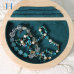 C&H Hot Selling Irregular Crystal Beads Bracelet Elastic String Double Layered Crystal Beaded Bracelet Sets