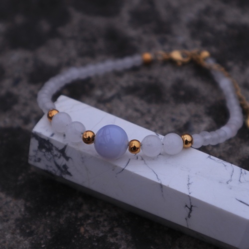 C&H Obsidian Beaded Bracelet Handmade Rope String Natural Stone Beaded Bracelet for Girls