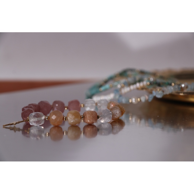 C&H Delicate Jewelry Round Crystal Beaded Bracelet Copper Beads Star Pendant Bracelets