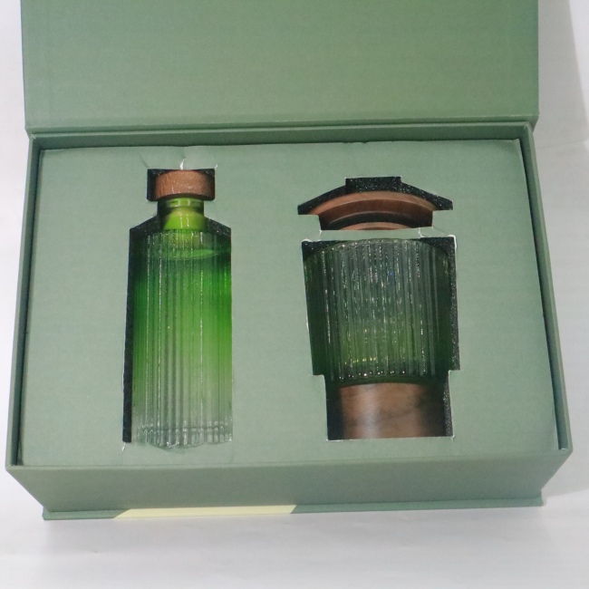 C&H Wholesale Massage Yoga Glass Jar Aroma Set Aire Freshener Reed Diffuser Set