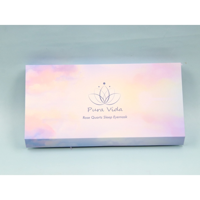C&H Custom Pink Eye Mask Gift Set Eye Mask Storage High Quality Real Silk Crystal Eye Mask for Adult