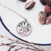 C&H Luxury Crystal Zircon Hollow Round Zircon Tree Necklace Colored Crystal Life of Tree Necklace
