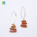 C&H Handmade Amethyst Stone Life of Tree Drop Earring Pink Crystal Tree Drop Earrings