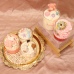 C&H Cute Candy Ice Cream Shape Cup Candle Transparent Glass Candle Holder Home Atmosphere Decoration Candle Jar